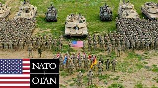 US Army, NATO. Tanks at combined arms exercises with live firing in Poland.
