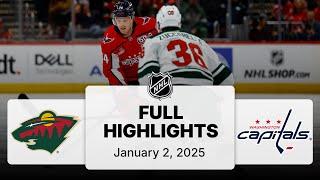 NHL Highlights | Wild vs. Capitals - January 2, 2025