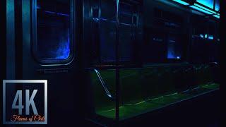 Dark New York Subway White Noise Ambience Sounds | Announcements | Reading, Studying, Sleeping | 4K