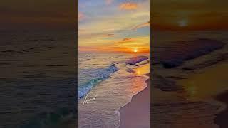Paradise on Earth, walking on magical sunset beach. #shorts