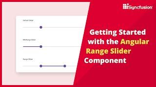 Getting Started with the Angular Range Slider Component
