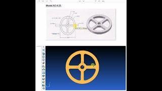 Delcam powershape 3D model wheel, commands | fillet | trim | offset| exrude /tutorial 4 |