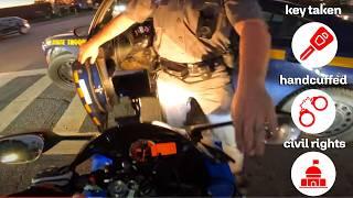 STATE TROOPER ATTACKS BIKER RAW FOOTAGE (HANDCUFFED)