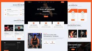 Create a Responsive Fitness Website Using HTML, CSS and JavaScript | Complete GYM Website