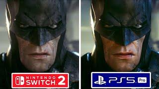 Batman Arkham Knight PS5 Pro vs Nintendo Switch 2 Graphics Comparison