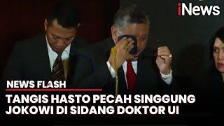 [FULL] Tangis Hasto Kristiyanto Jawab soal Konflik PDIP di Sidang Doktor UI