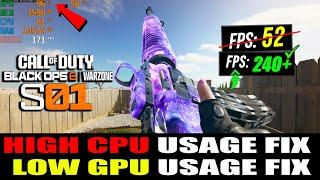 How To FIX High CPU Usage and Low GPU Usage in Warzone (Black Ops 6) (Low FPS) 2025 Guide