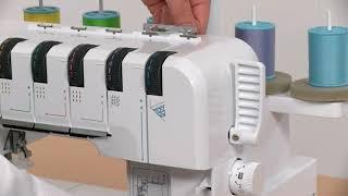 [BrotherSupportSewing] (Cover stitch machine) How to thread the cover stitch/ 片面飾り糸通し方法
