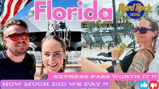 FLORIDA VLOG | Hard rock Hotel | Testing express passes | room tour and pool