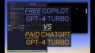 Free GPT4 Turbo - Copilot vs ChatGPT - The Same?