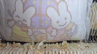 メリーズオムツ粉砕(パンツとテープ別々に２枚)、japan diaper shredding, 유아용기저귀 분쇄