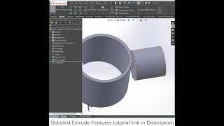 solidworks tips and tricks - 2|  extrude on curve surface #shorts