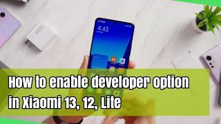 How to enable developer option in Xiaomi 13, 12, Lite