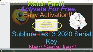 How to activate Sublime Text 3  For Free [[New License Key 2020]]