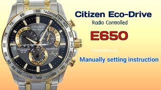 Citizen Eco-Drive E650 Setting instruction | TrendWatchLab | Time,Calendar,Chrono & Alarm setting.