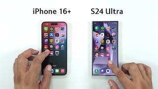 iPhone 16 Plus vs Samsung  S24 Ultra Speed Test