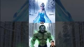 Spider-Man and Elsa Frozen Vs Joker Hulk, Darth Vader Godzilla revenge battle #shorts