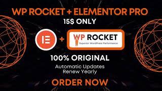 Get elementor pro + wp rocket for 15$ only!