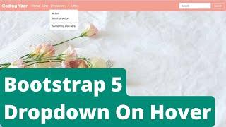 Bootstrap Navbar Dropdown Menu On Hover