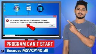 Fix The program can't start because msvcp140.dll is missing windows 7 2024