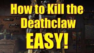 Fallout 4 Gameplay - How to Kill the Deathclaw EASY! (Survival Difficulty, No Chems, No Companion)