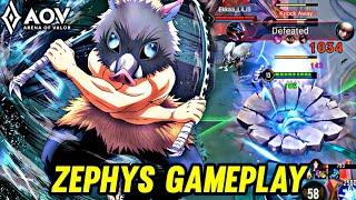 AOV : ZEPHYS GAMEPLAY | IN JUNGLE - ARENA OF VALOR LIÊNQUÂNMOBILE ROV