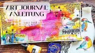 Mixed Media im Art Journal für Anfänger & Stempel mal anders kolorieren!