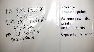 Vokabre does not paint: Patreon rewards, prints and postcards (September 9, 2020)