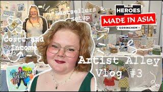 Artist Alley Vlog #3 | ️Heroes made in Asia 2024 | Complete  financial transparency + setup