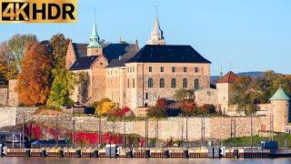 Akershus Fortress Oslo Norway | Relaxing Walking Tour [4K HD]