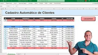 Como fazer Planilha de Cadastro de Clientes Automática no Excel | Criar Botão e Macro