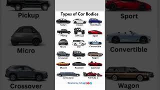 Types of car bodies | All types car name