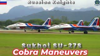 Russian Knights Aerobatic Team Sukhoi SU-27S In Action // Cobra Pugachev Maneuvers