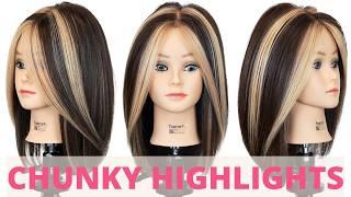 How to do Chunky Highlights Hair Tutorial | CHUNKY BLONDE HIGHLGIHTS