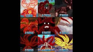All Naruto Tail Forms in One Video  #naruto #anime #kurama #foryou #viralshorts #shorts