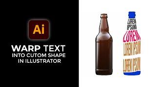 Warp text into custom shape in illustrator | Warp Text