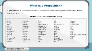 What Is a Preposition + Worksheet