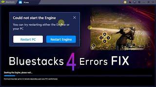 BlueStacks 4 Error FIX - Could not start the Engine - Hindi