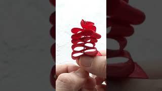 HOW TO MAKE A ROSE HACK TUTORIAL | ROSA DE CINTA | DIY RIBBON CRAFTS #SHORTS