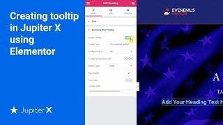 Creating tooltip in Jupiter X using Elementor