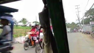 Riding a moto taxi on Boracay Island Philippines