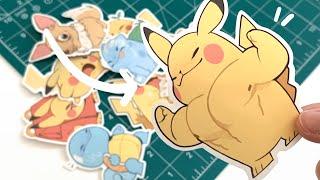 Hice STICKERS de POKEMON! - Pikachu mmdo