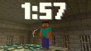 Minecraft Speedrun World Record in 1:57