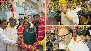 Gabbar Singh Sai Baba Daughter After Marriage Visit AP MLC Nagababu | Amberpet Shankar | Mass Entry