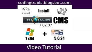 Install PHP-Fusion 7 on windows 7 localhost - opensource PHP CMS byAO