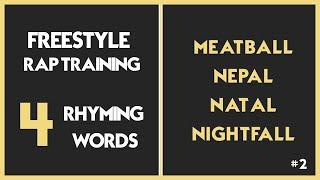 FREESTYLE TRAINING - 4 Rhyming Words - Rap Beat  -Improvising with Word Generator