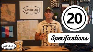 20 Specifications of the Vaucluse Ultralight Backpack Ventilation Frame