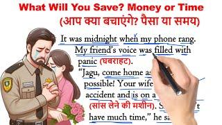 "What Will You Save? Money or Time"| इंग्लिश सीखे स्टोरी से | English story with Hindi Translation