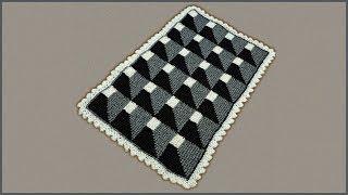 Crochet 3D pattern for rug.