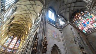 Prague, Czech Republic. The Gothic Cathedral of St Vitus. Walk Around